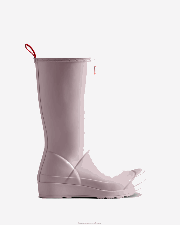 女性 Hunter 焼き戻し藤色 トールレインブーツで遊ぶ 8460V12