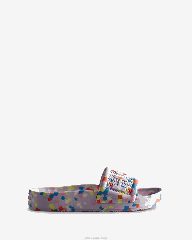 女性 Hunter 焼き戻し藤色 ブルーム大理石の滑り台 8460V237