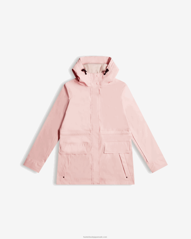 女性 Hunter 色あせたバラ 軽量防水レインジャケット 8460V332