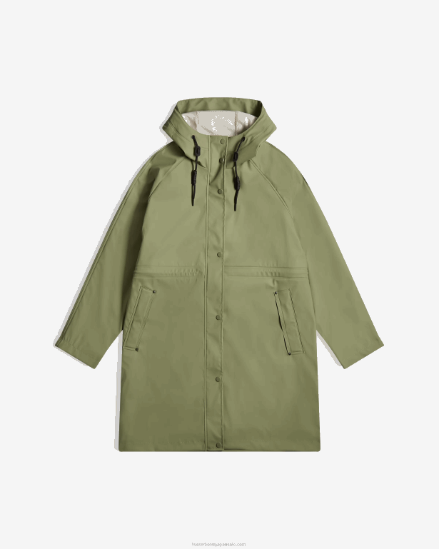 女性 Hunter 緑色の苔 軽量防水パーカー 8460V334