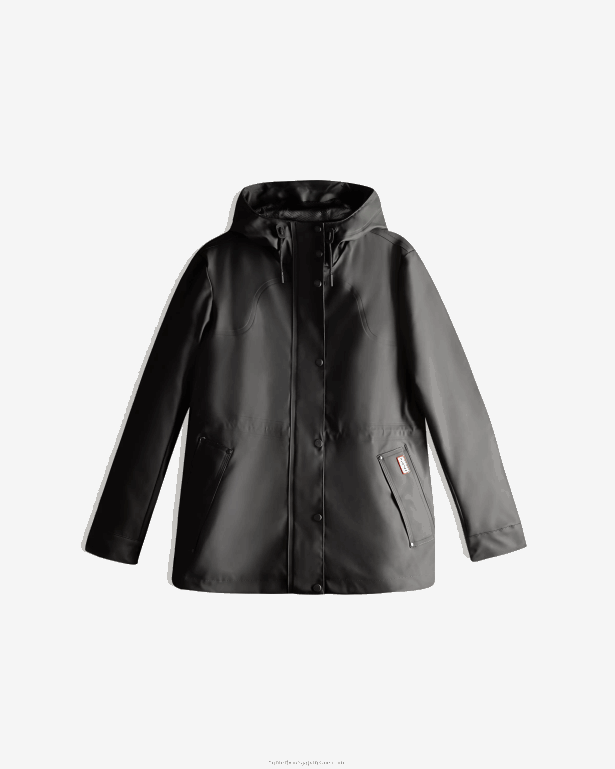 女性 Hunter 黒 軽量防水ジャケット 8460V335