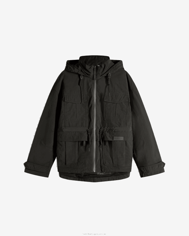 女性 Hunter 黒 エクスプローラー リサイクル ナイロン ジャケット 8460V354