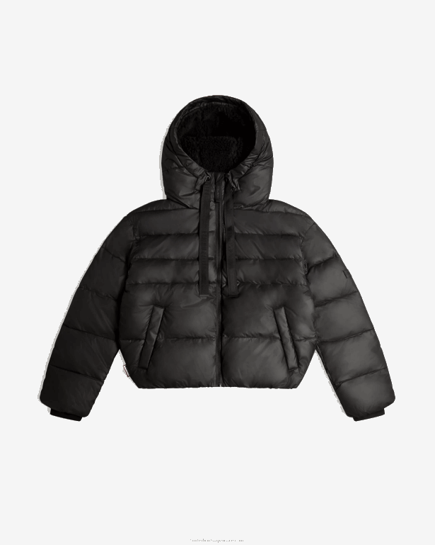 女性 Hunter 黒 イントレピッド インシュレーティッド ショート パファー ジャケット 8460V360