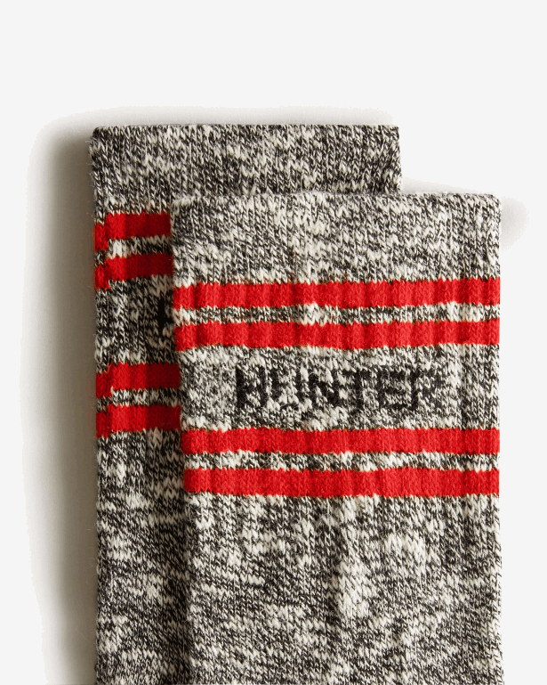 女性 Hunter 黒 ブランドのカレッジムーリンチェルシーブーツソックス 8460V391