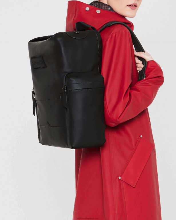 男性 Hunterトップクリップバックパック - ゴム引きレザー 8460V426