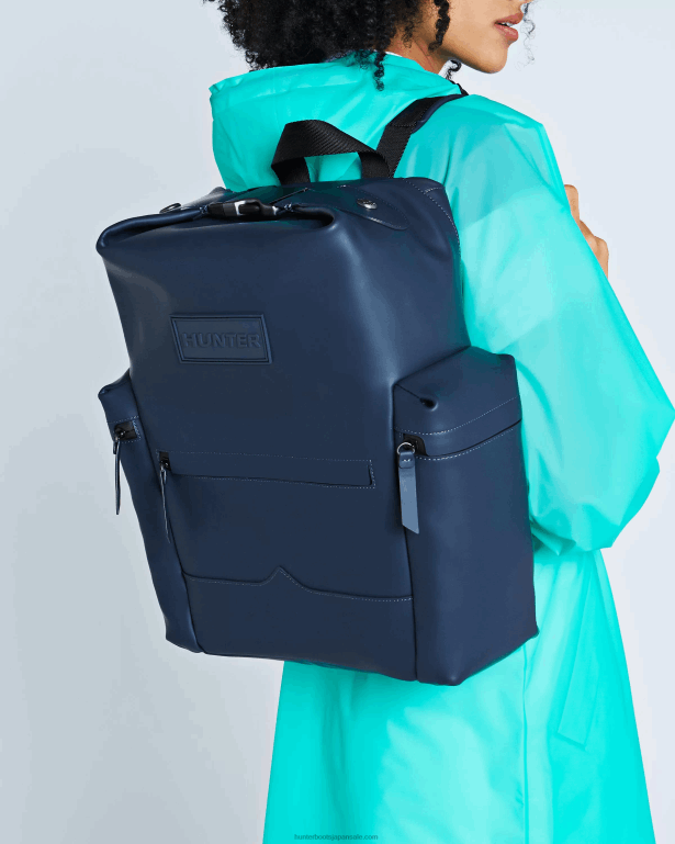 男性 Hunterトップクリップバックパック - ゴム引きレザー 8460V428