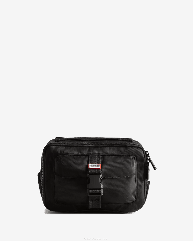 男性 Hunter 黒 ナイロン スリーウェイ トップクリップ クロスボディバッグ 8460V466
