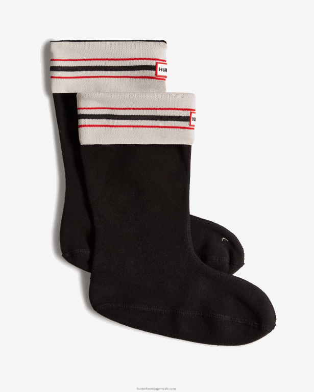 男性 Hunter 白 リサイクルプレイトールブーツソックス 8460V479
