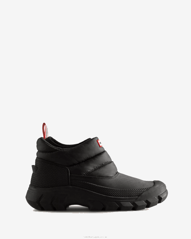 男性 Hunter 黒 イントレピッド インサレーティッド アンクル スノー ブーツ 8460V533