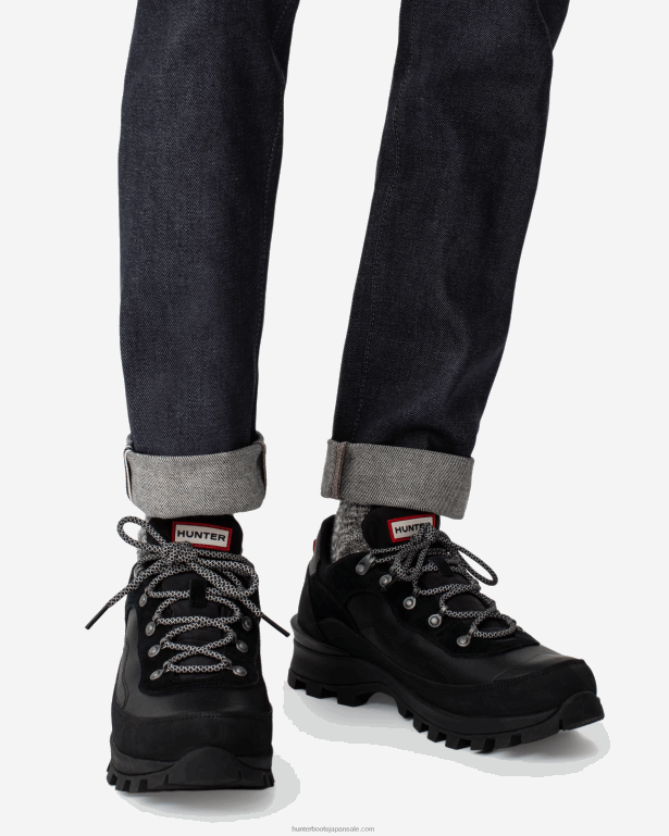 男性 Hunter 黒 エクスプローラー絶縁革靴 8460V582