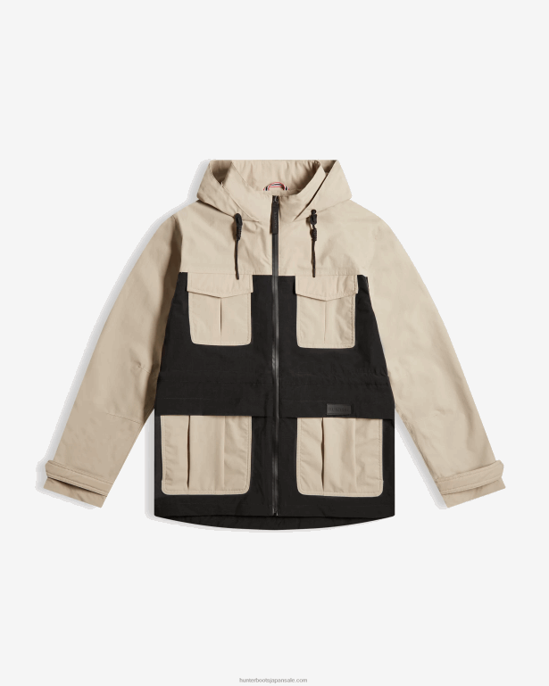 男性 Hunter スキミングストーン/ブラック エクスプローラー リサイクル ナイロン ジャケット 8460V600