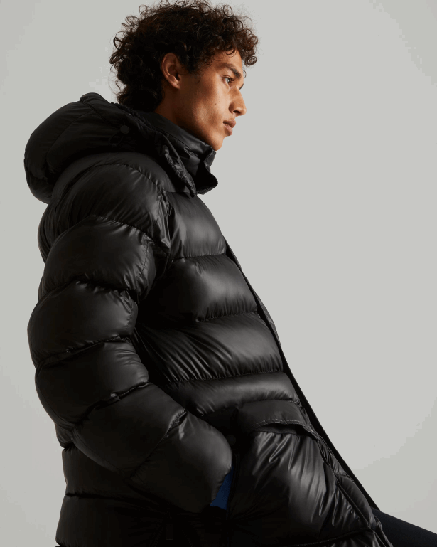 男性 Hunter 黒 断熱ゴム引きフグコート 8460V616